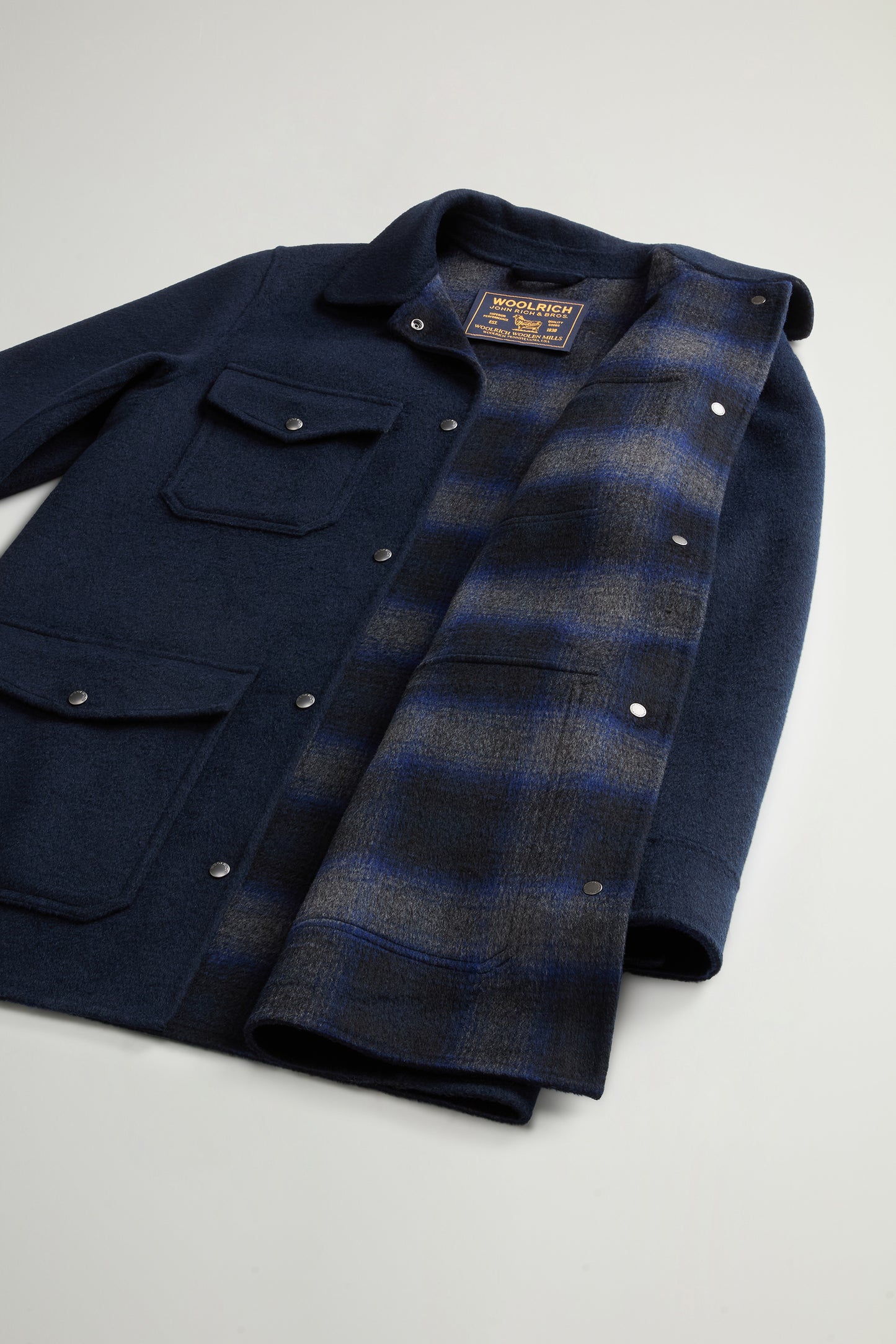 Coat in Double-Face Wool Blend