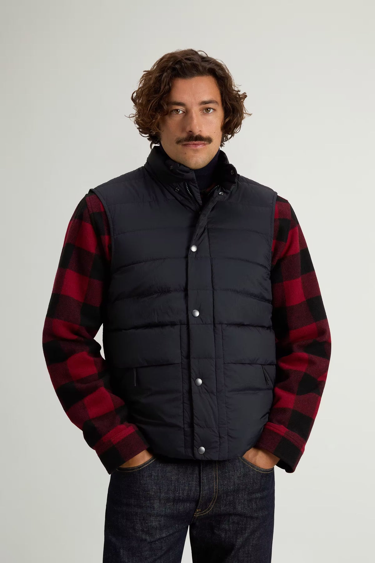 Bering Quilted Vest in Crinkle Nylon