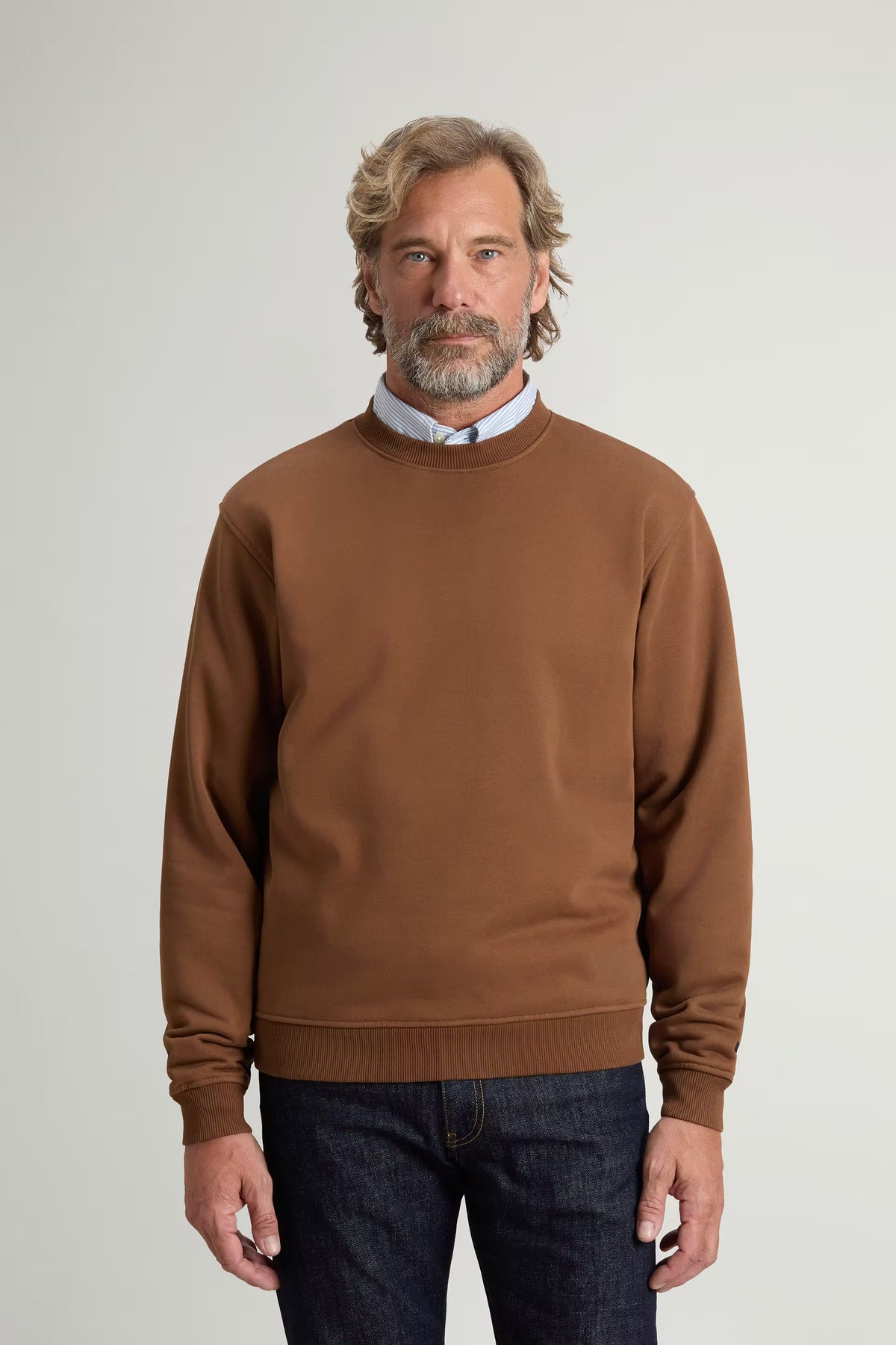 Crewneck Sweatshirt in Cotton Blend with Print