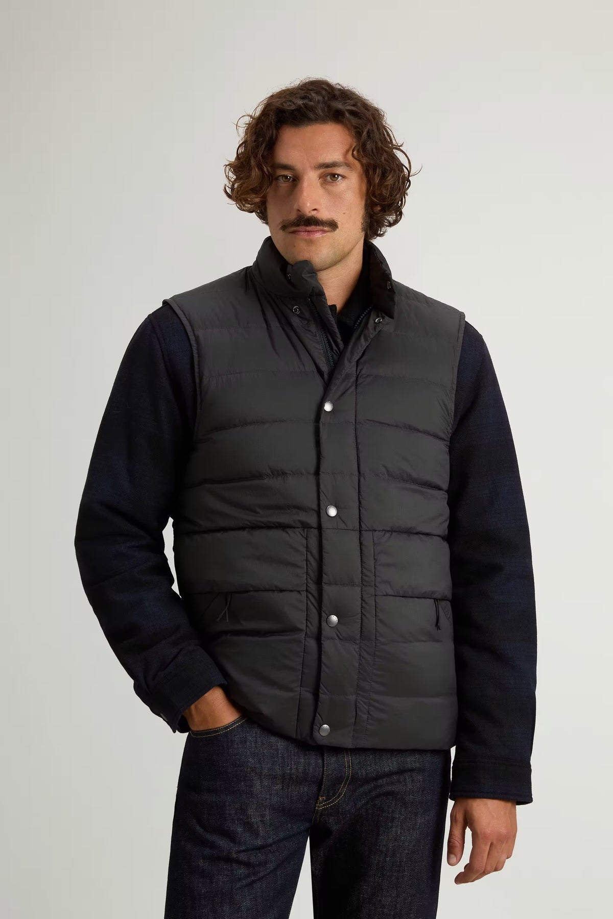 Bering Quilted Vest in Crinkle Nylon