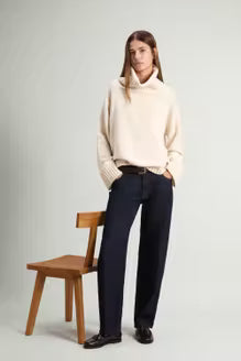 Turtleneck Sweater in Wool and Cashmere Blend
