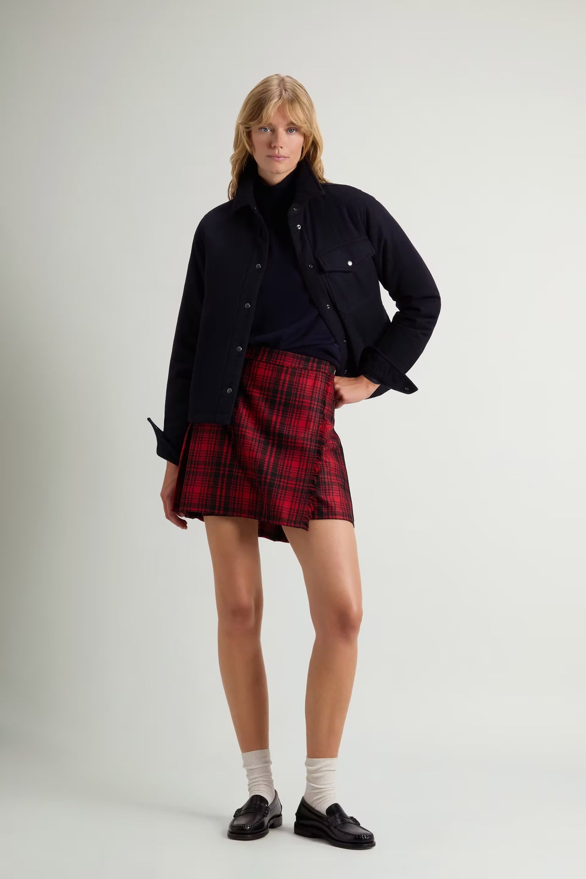 Padded Alaskan Overshirt in Recycled Italian Wool Blend