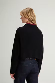 Ribbed Crewneck Sweater in Pure Merino Virgin Wool