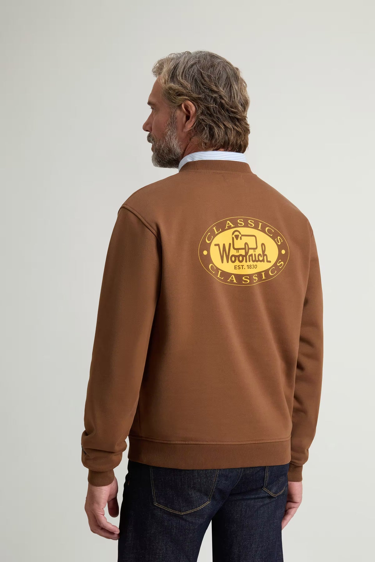 Crewneck Sweatshirt in Cotton Blend with Print