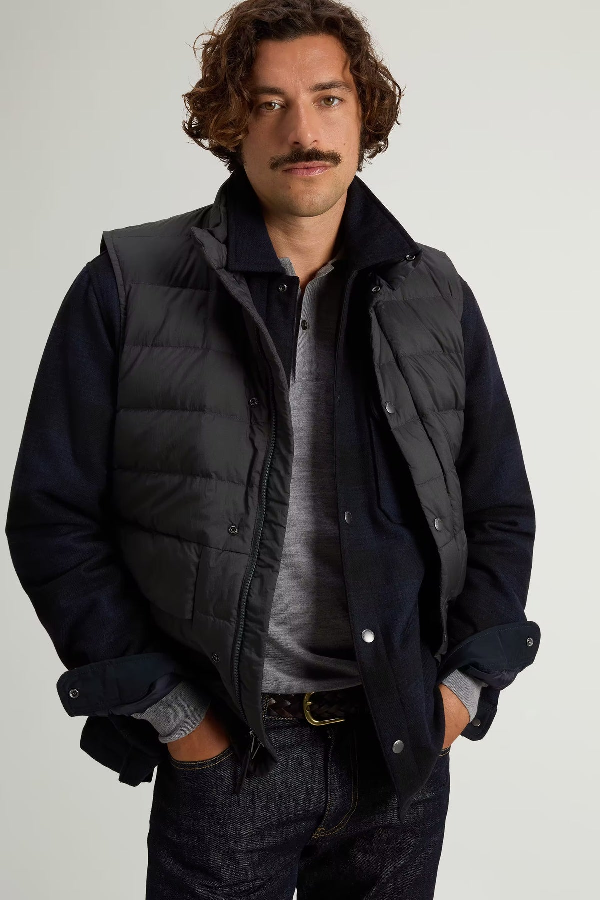 Bering Quilted Vest in Crinkle Nylon
