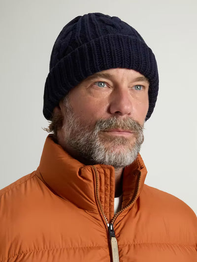 Beanie in Wool and Cotton Blend