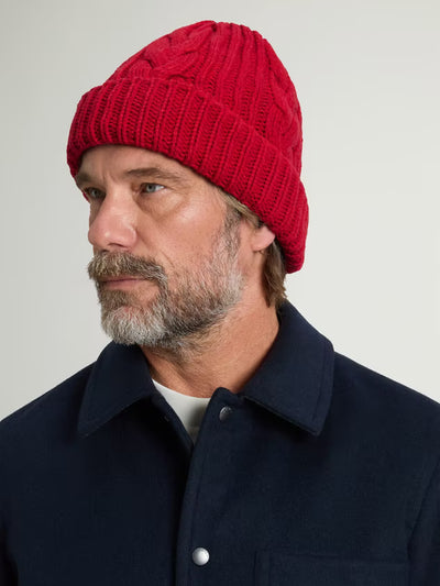Beanie in Wool and Cotton Blend
