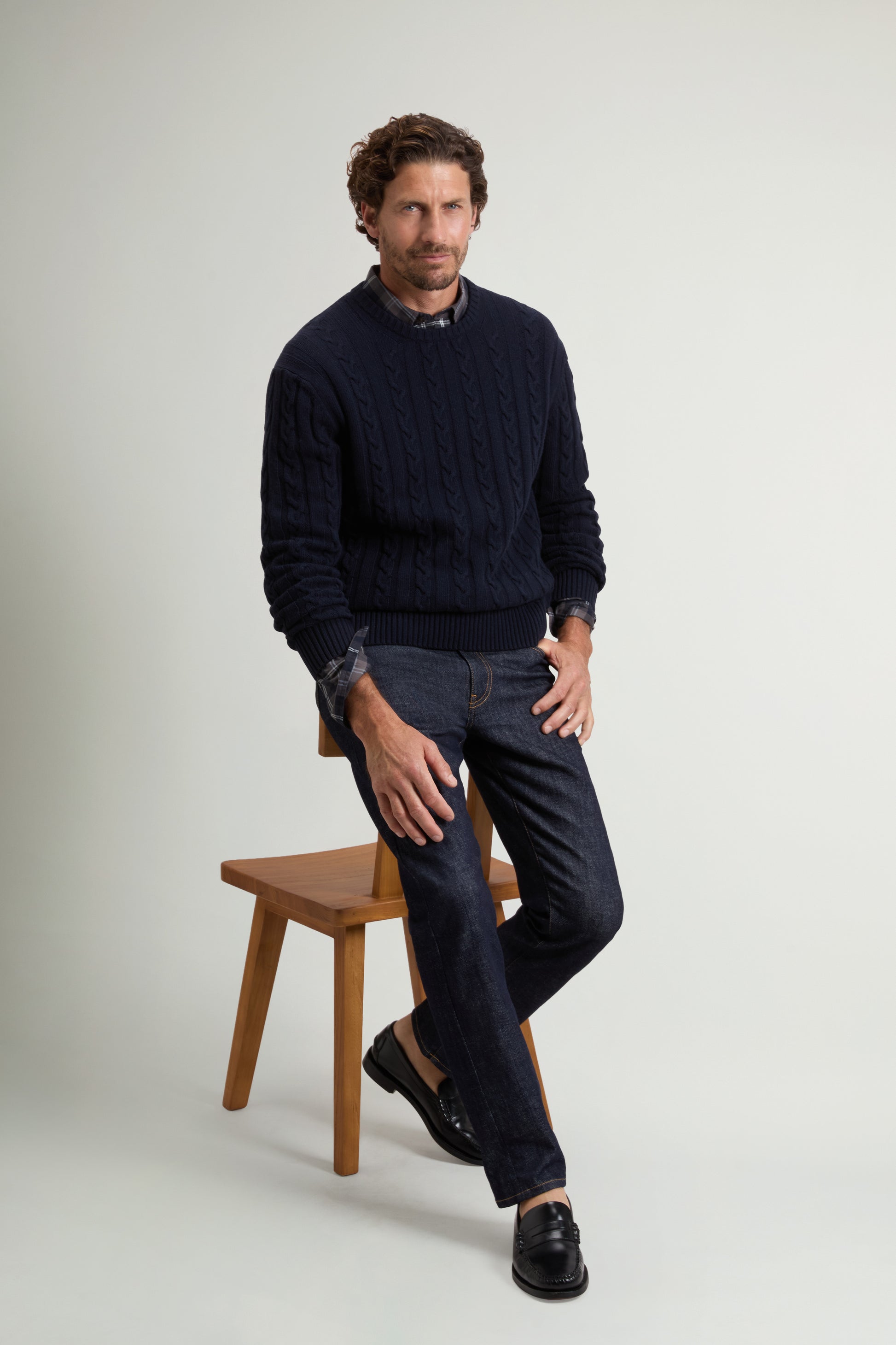 Cotton Wool Cable Crewneck GG7
