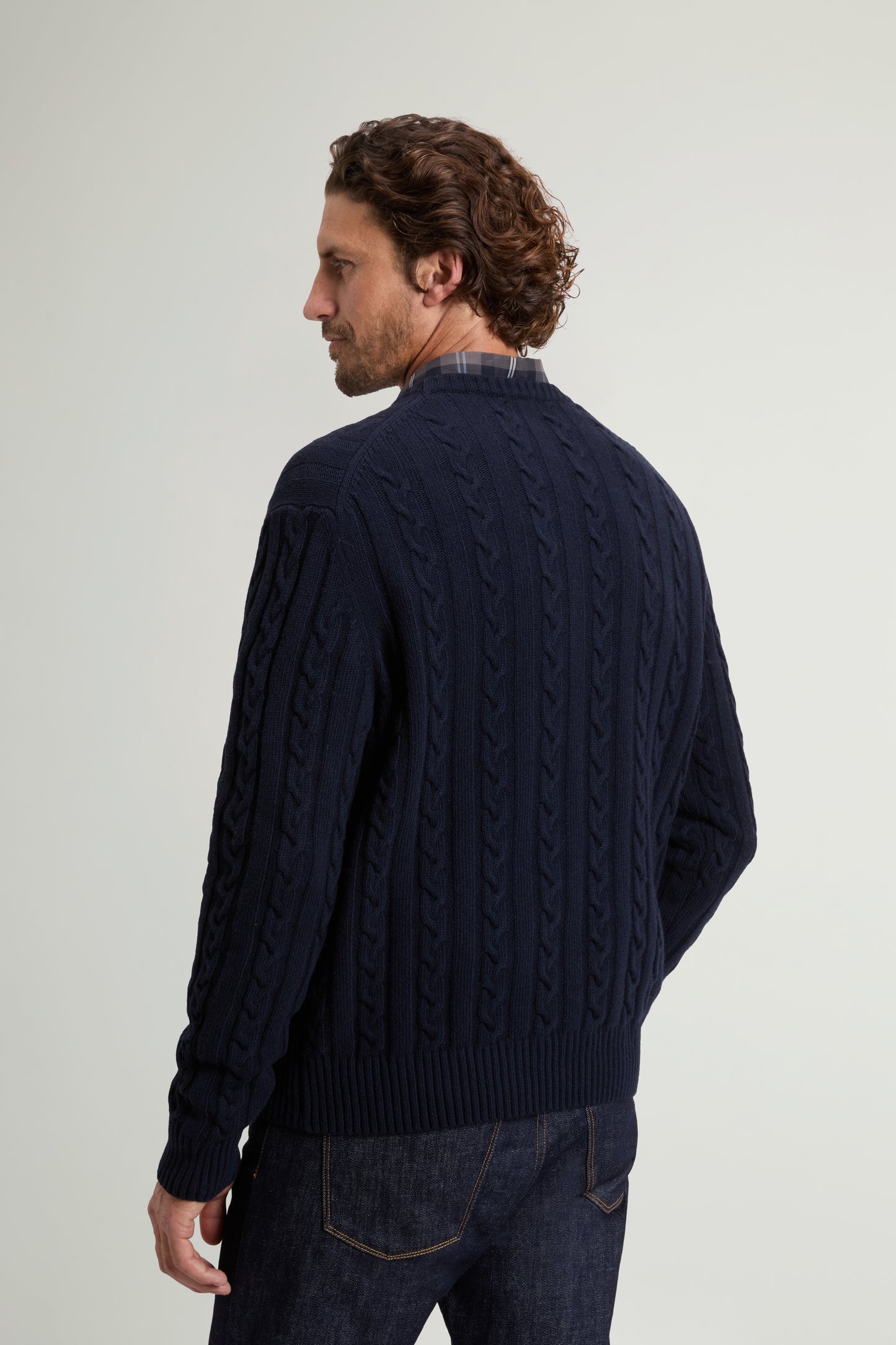 Cotton Wool Cable Crewneck GG7