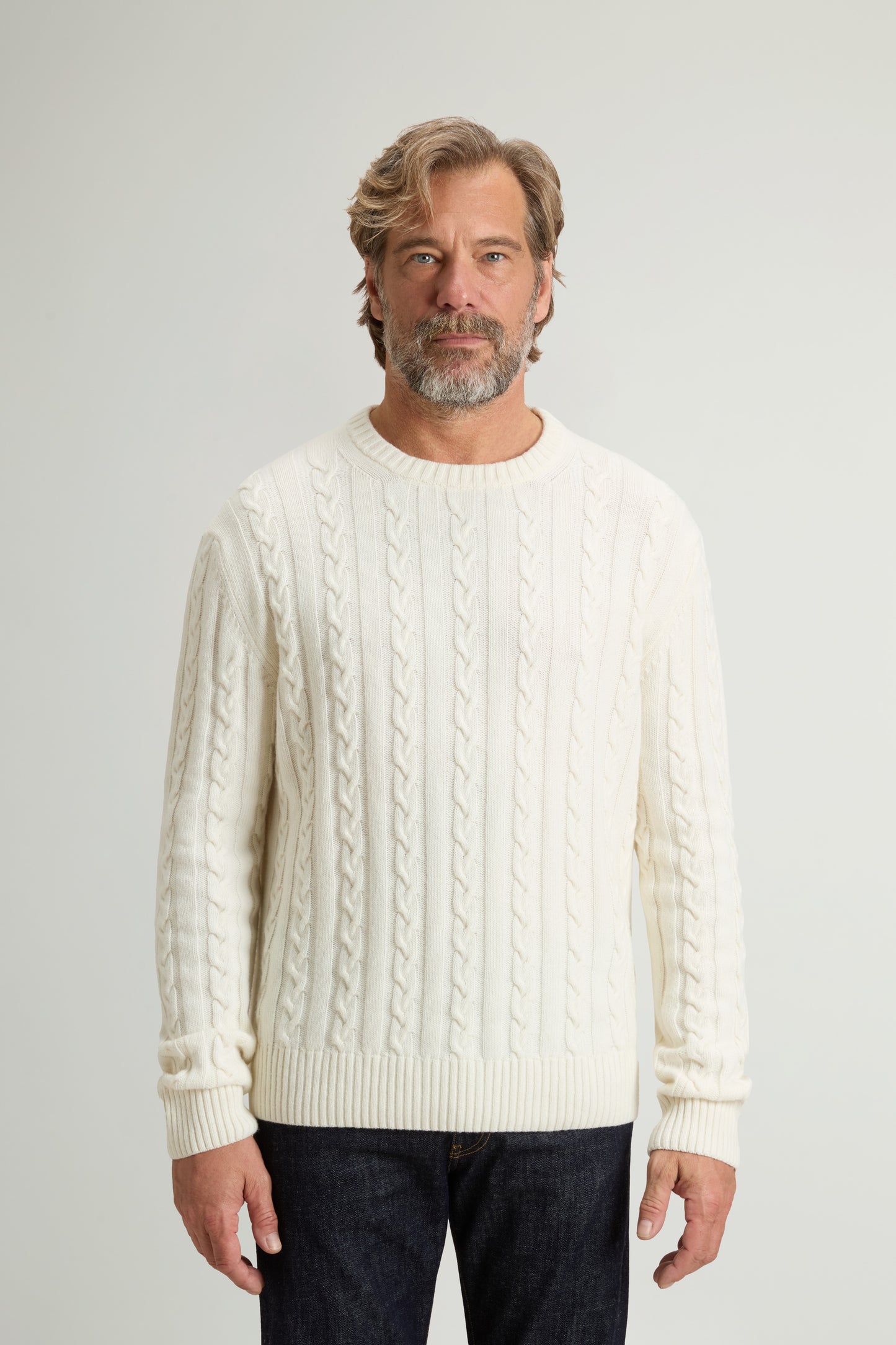 Cotton Wool Cable Crewneck GG7