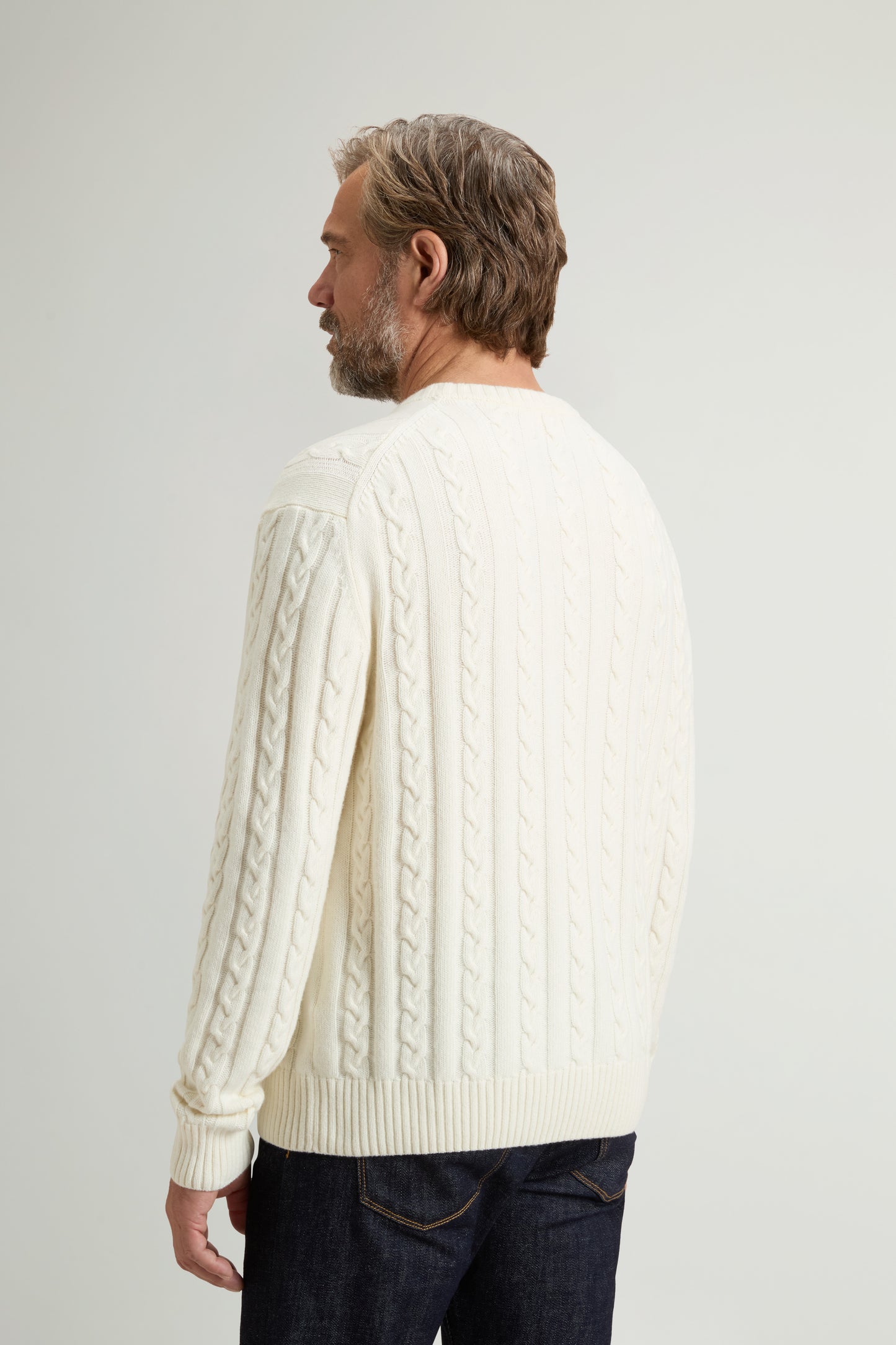 Cotton Wool Cable Crewneck GG7