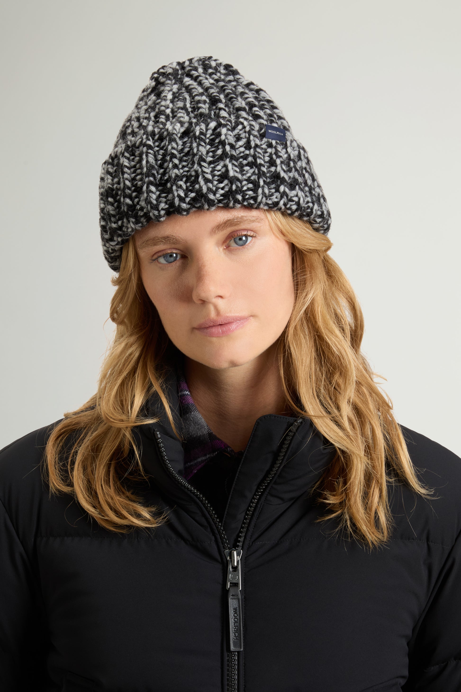 Chunky Beanie in Mouliné Alpaca and Wool Blend