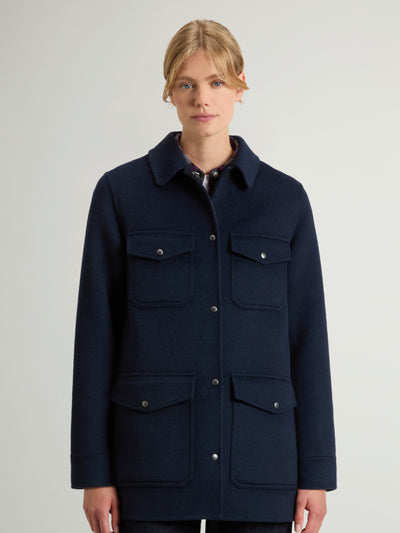 Coat in Double-Face Wool Blend