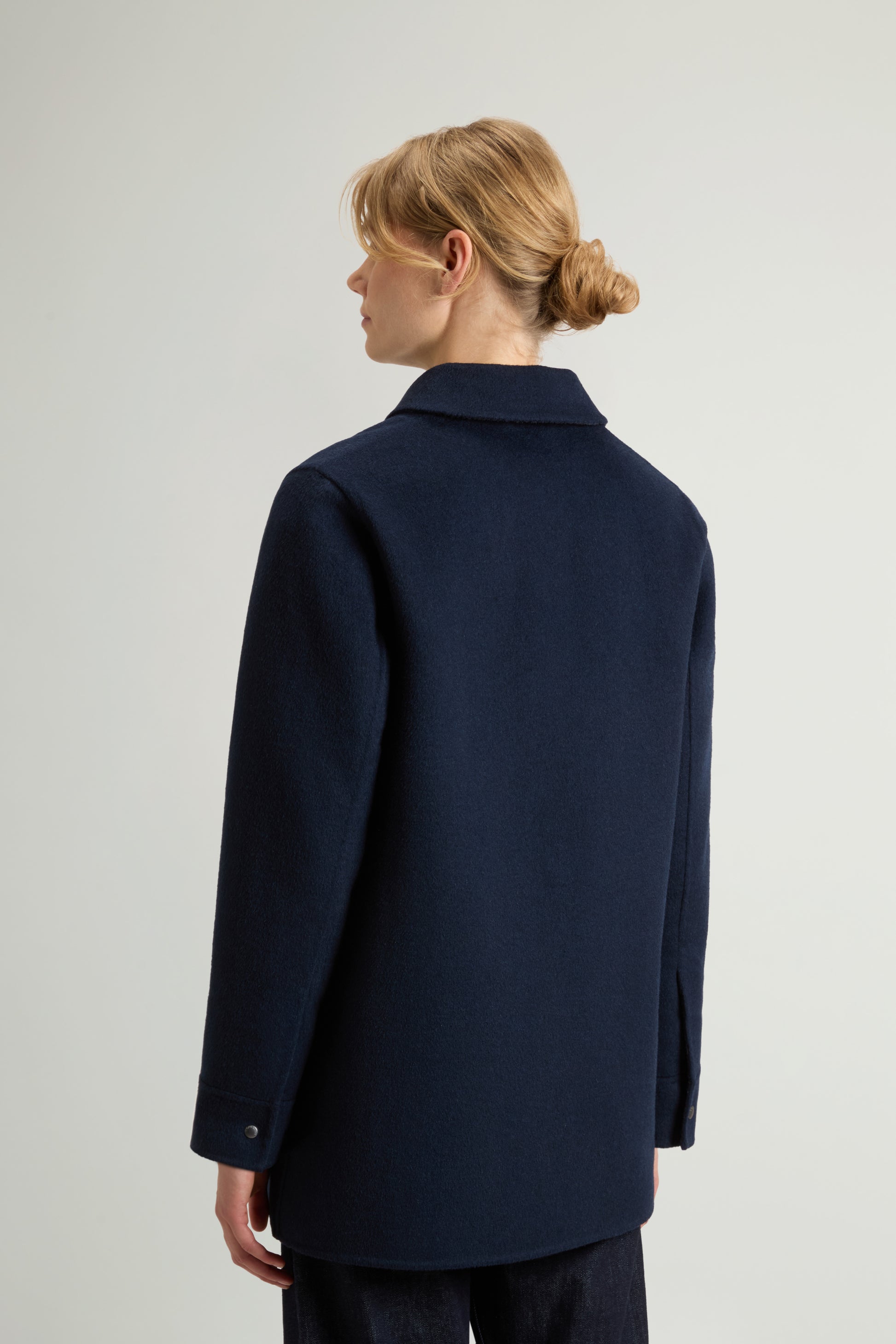 Coat in Double-Face Wool Blend
