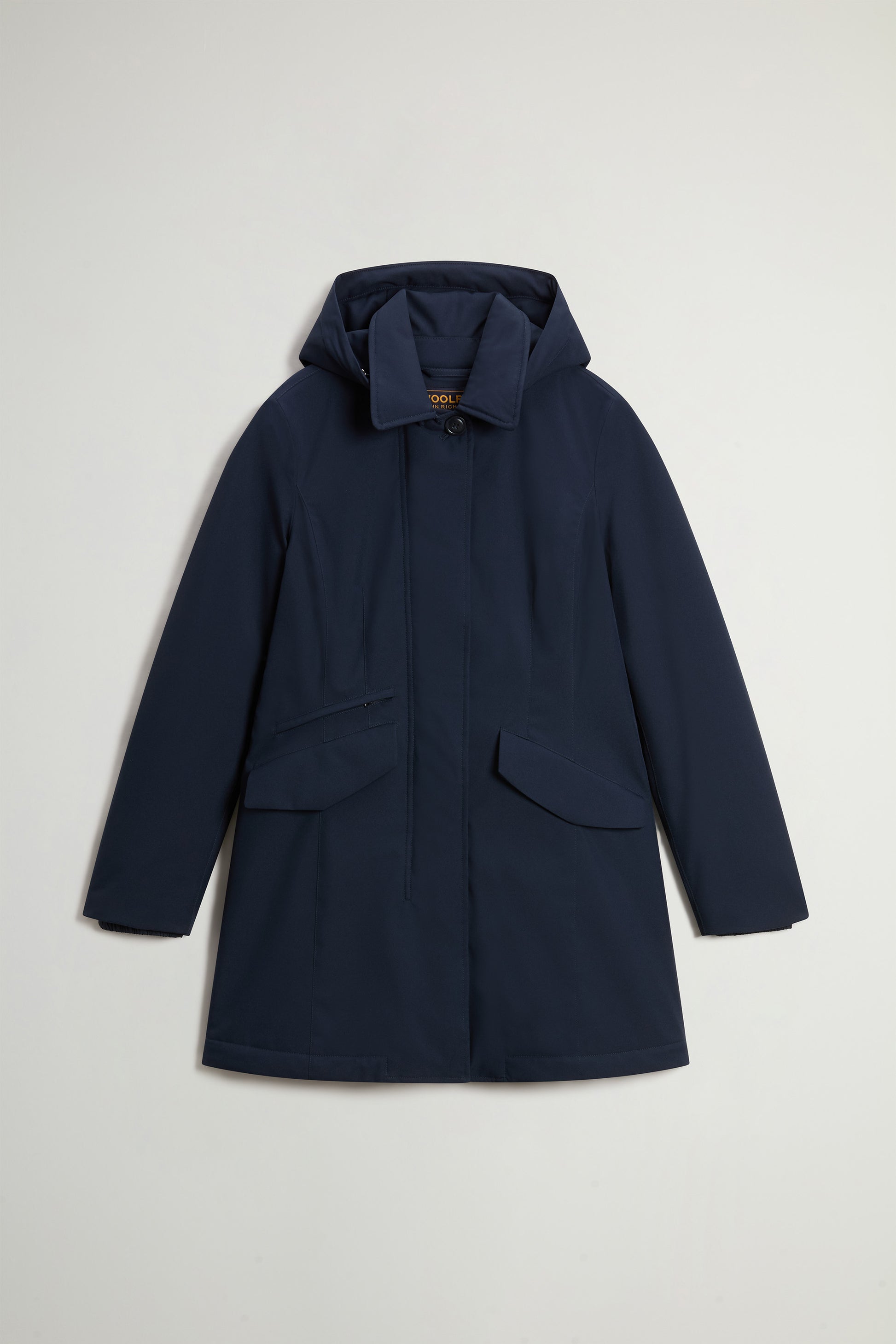 Coat in Light Stretch with Removable Hood