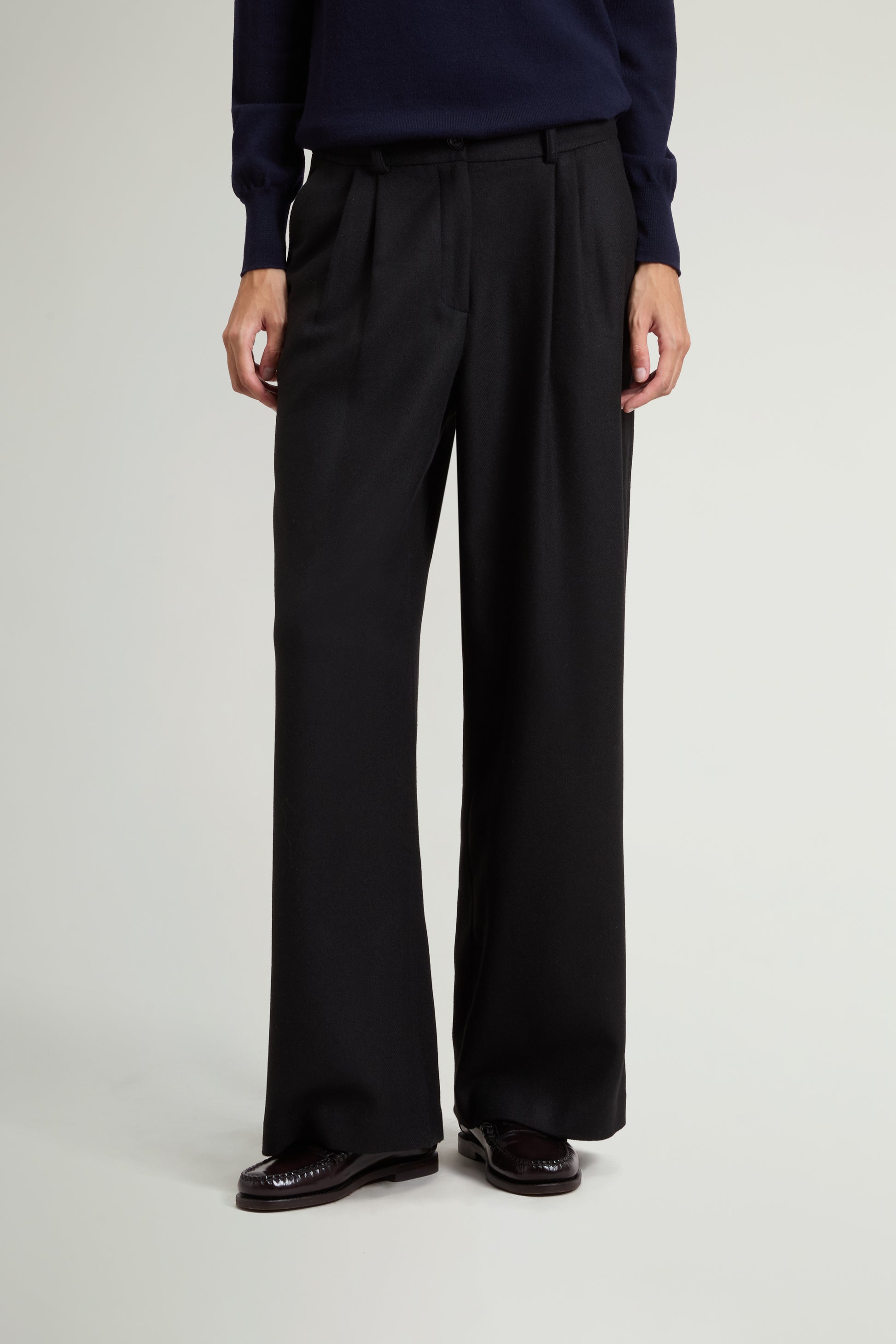 Pants in Wool-Blend Flannel