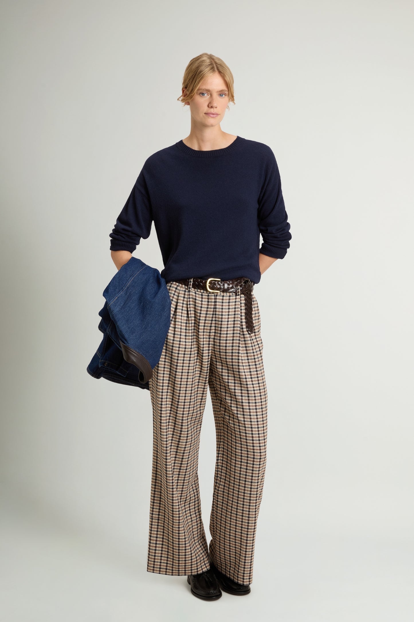 Pants in Wool-Blend Flannel