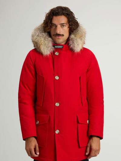 Arctic Parka in Ramar Cloth with Detachable Fur for Men - woolrich-us - Outerwear