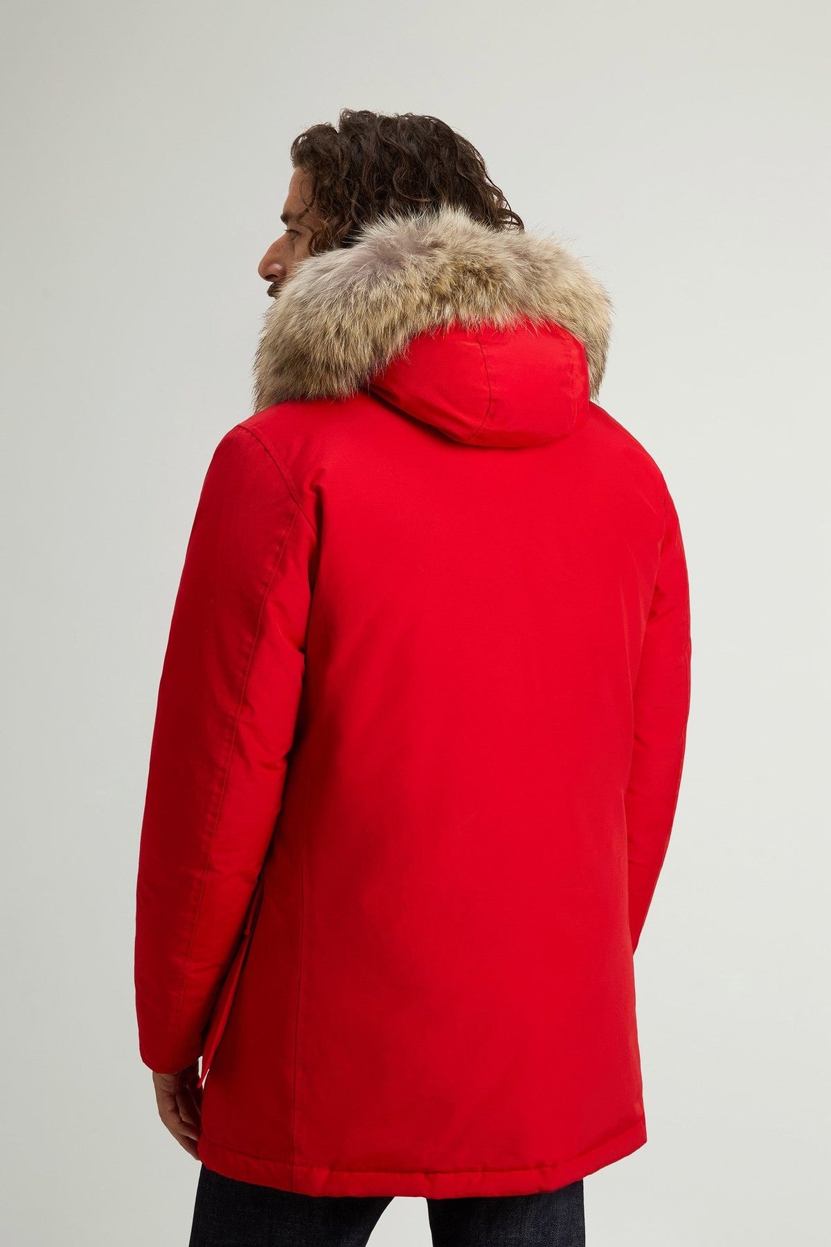 Arctic Parka in Ramar Cloth with Detachable Fur for Men - woolrich-us - Outerwear