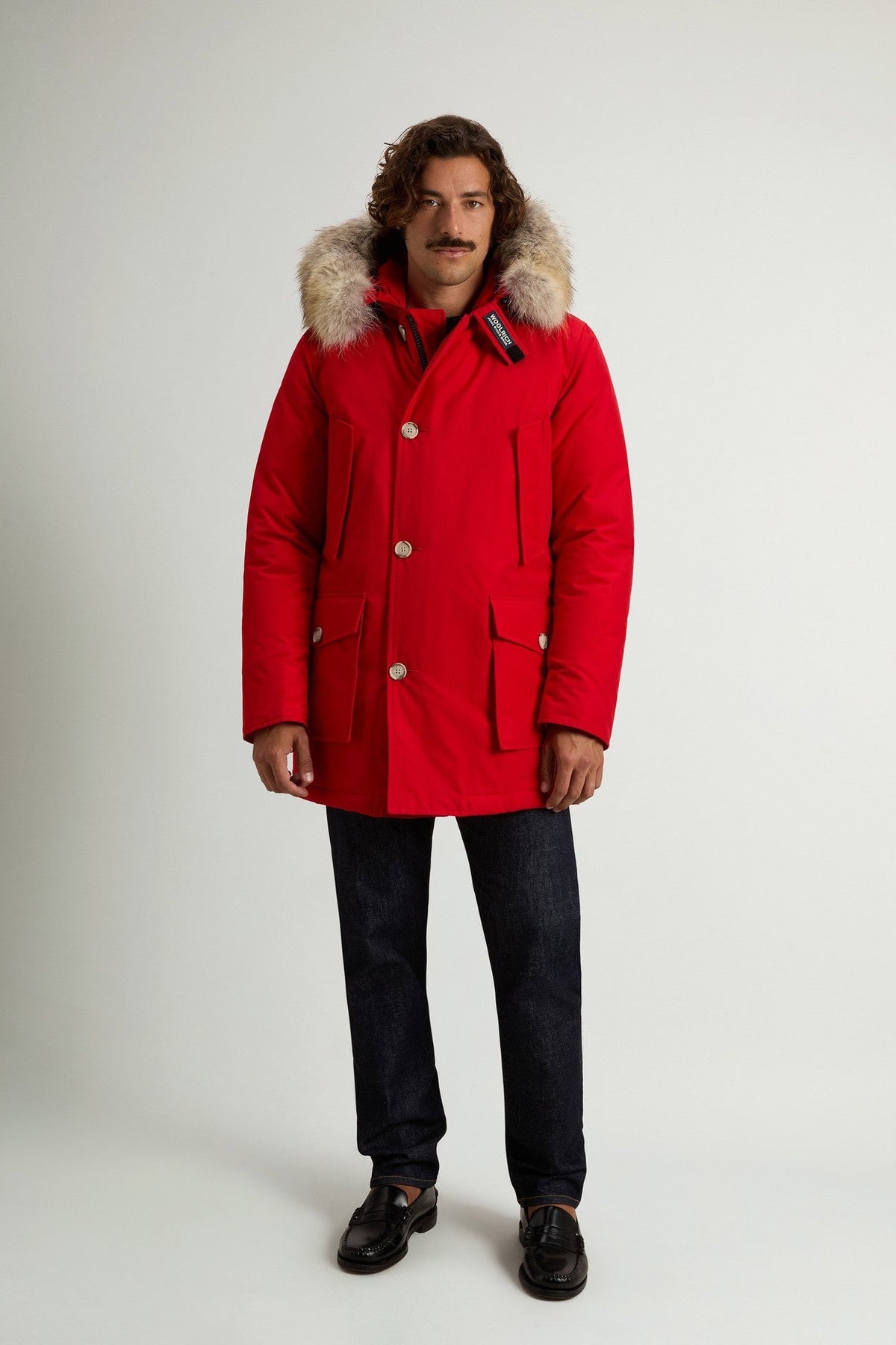 Arctic Parka in Ramar Cloth with Detachable Fur for Men - woolrich-us - Outerwear