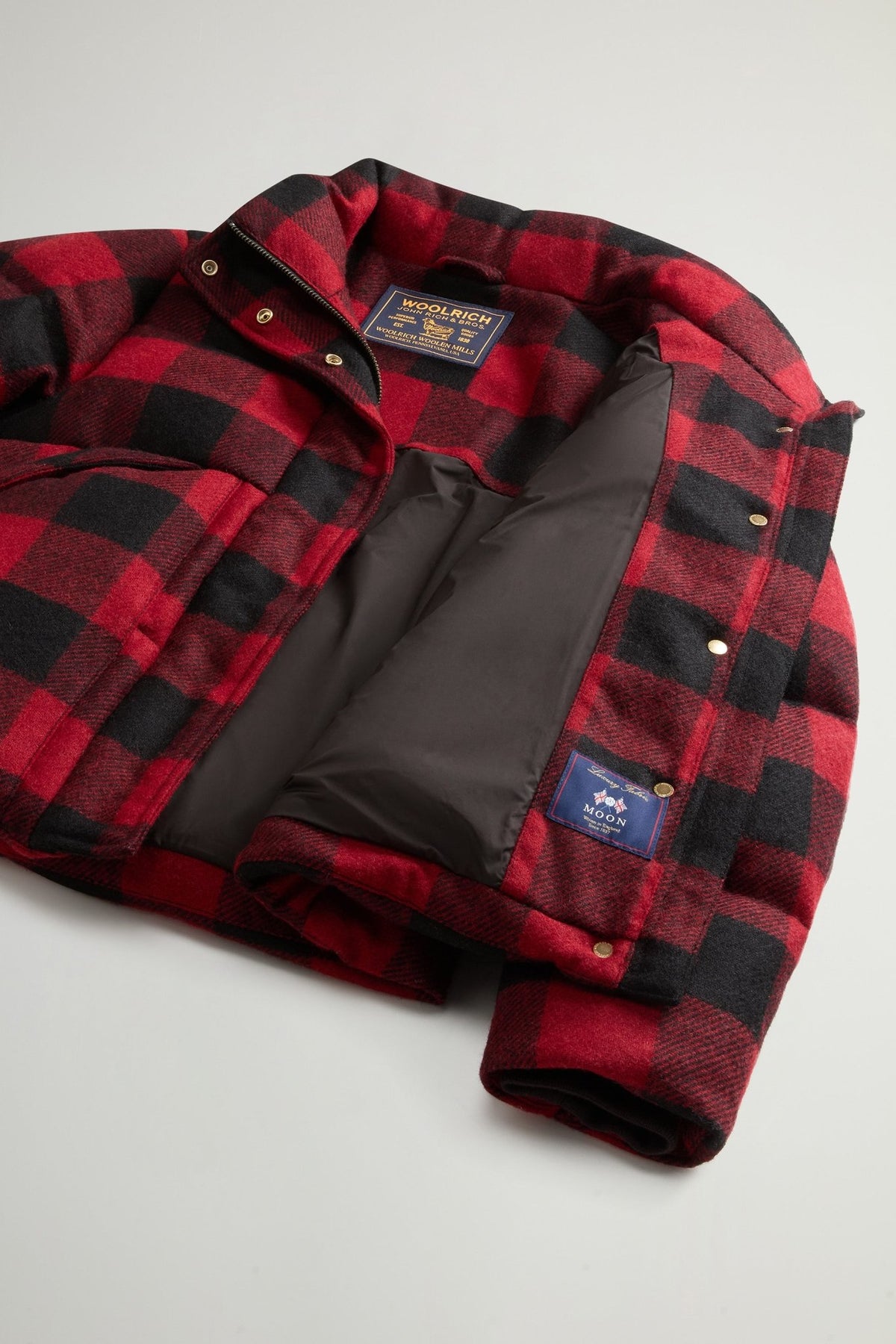Buffalo Check Puffer Jacket in Pure Virgin Wool - woolrich-us - Outerwear