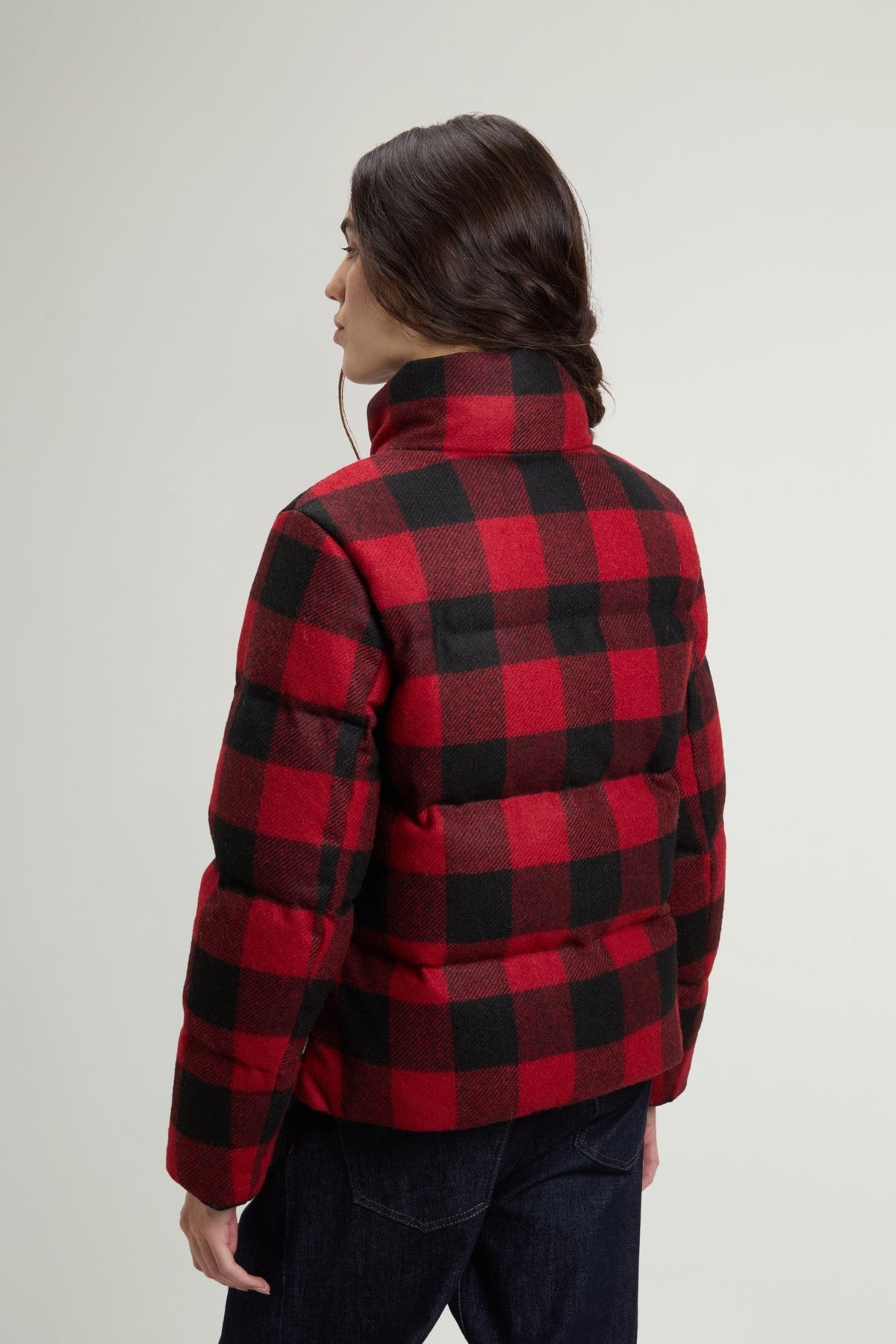 Buffalo Check Puffer Jacket in Pure Virgin Wool - woolrich-us - Outerwear