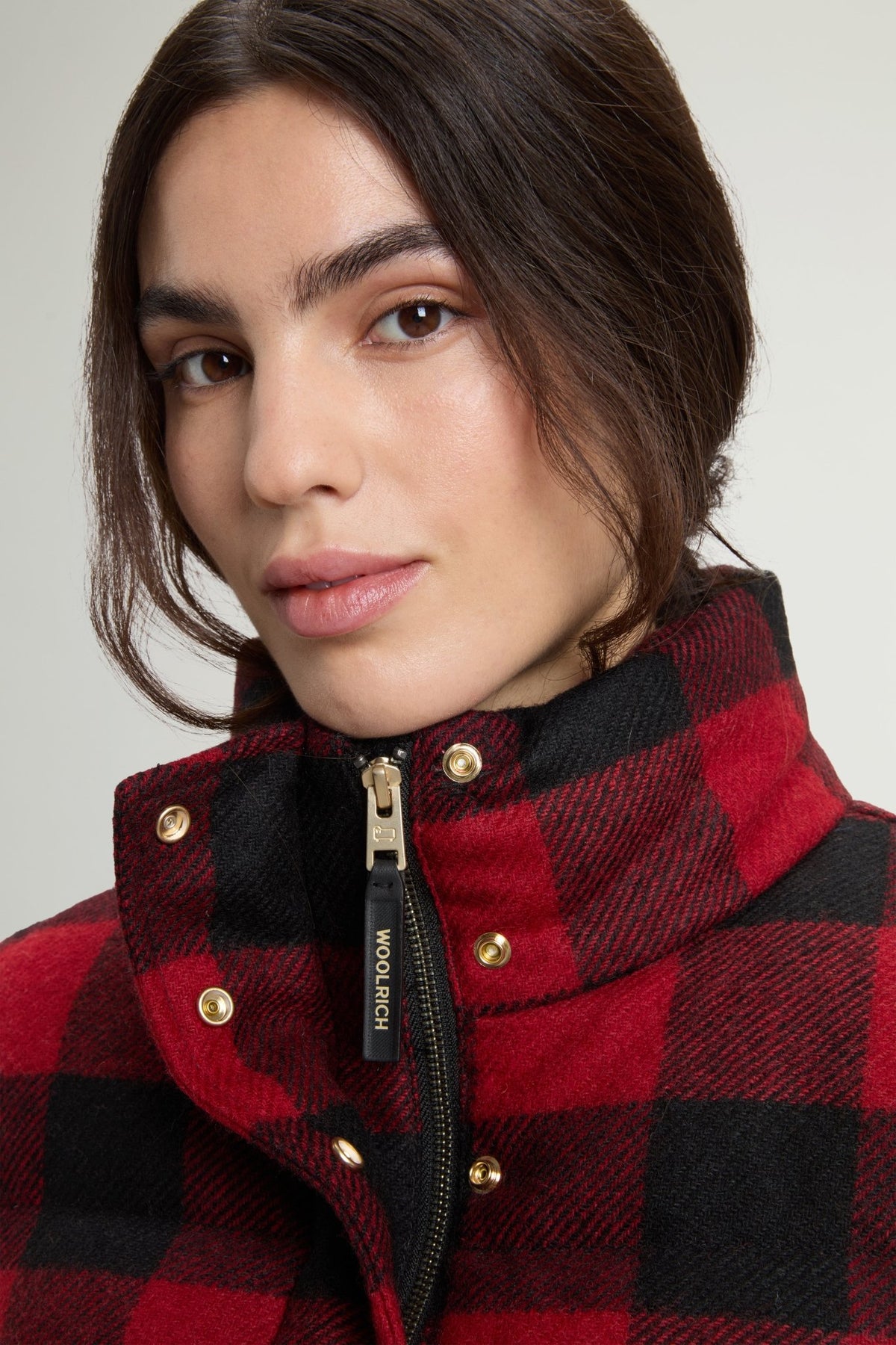 Buffalo Check Puffer Jacket in Pure Virgin Wool - woolrich-us - Outerwear