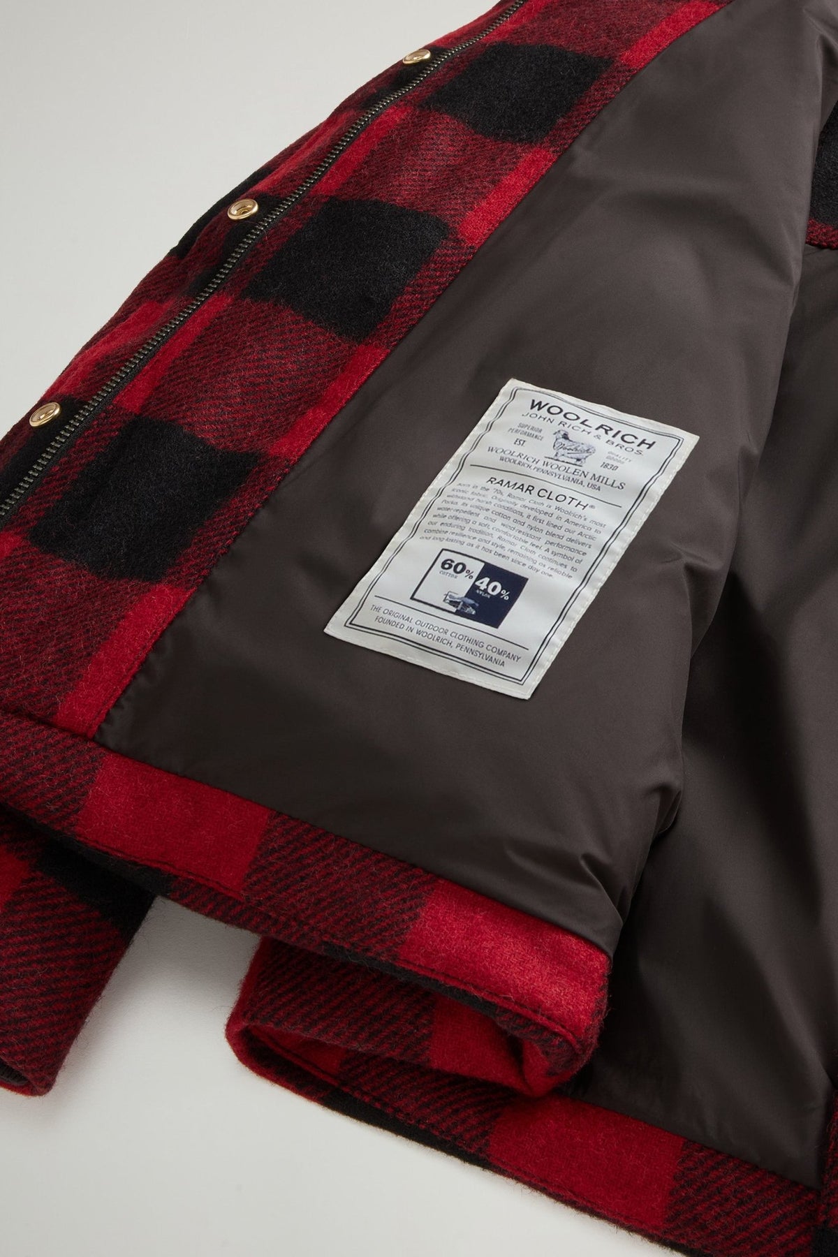 Buffalo Check Puffer Jacket in Pure Virgin Wool - woolrich-us - Outerwear
