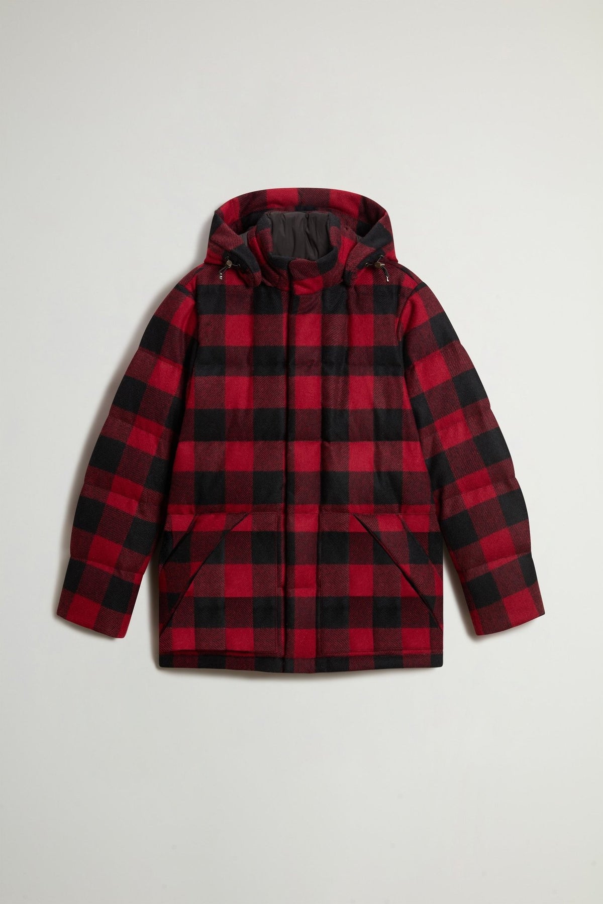 Buffalo Check Puffer Parka in Pure Virgin Wool - woolrich-us - Outerwear