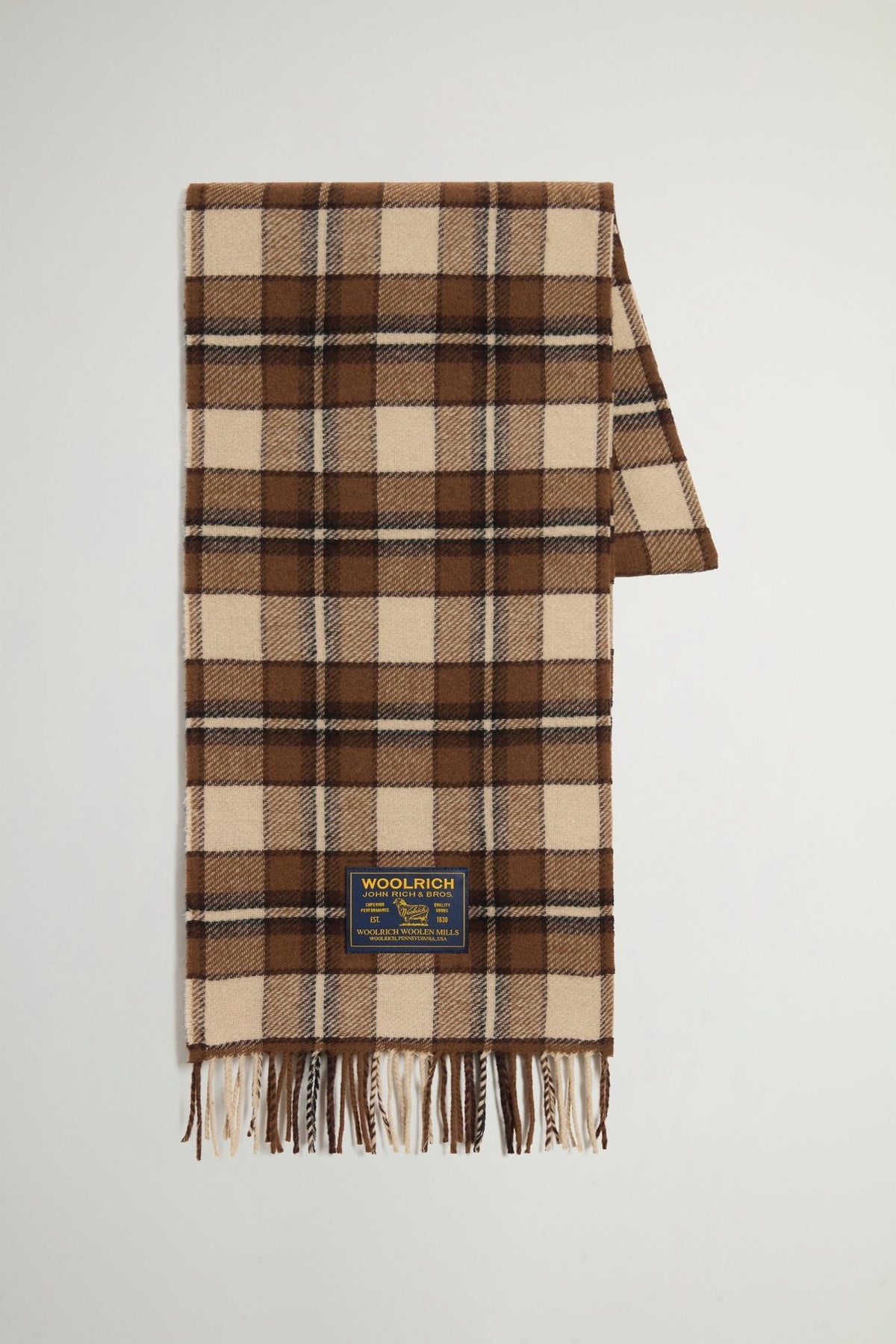 Checked Scarf in Pure Wool - woolrich-us - Accessories