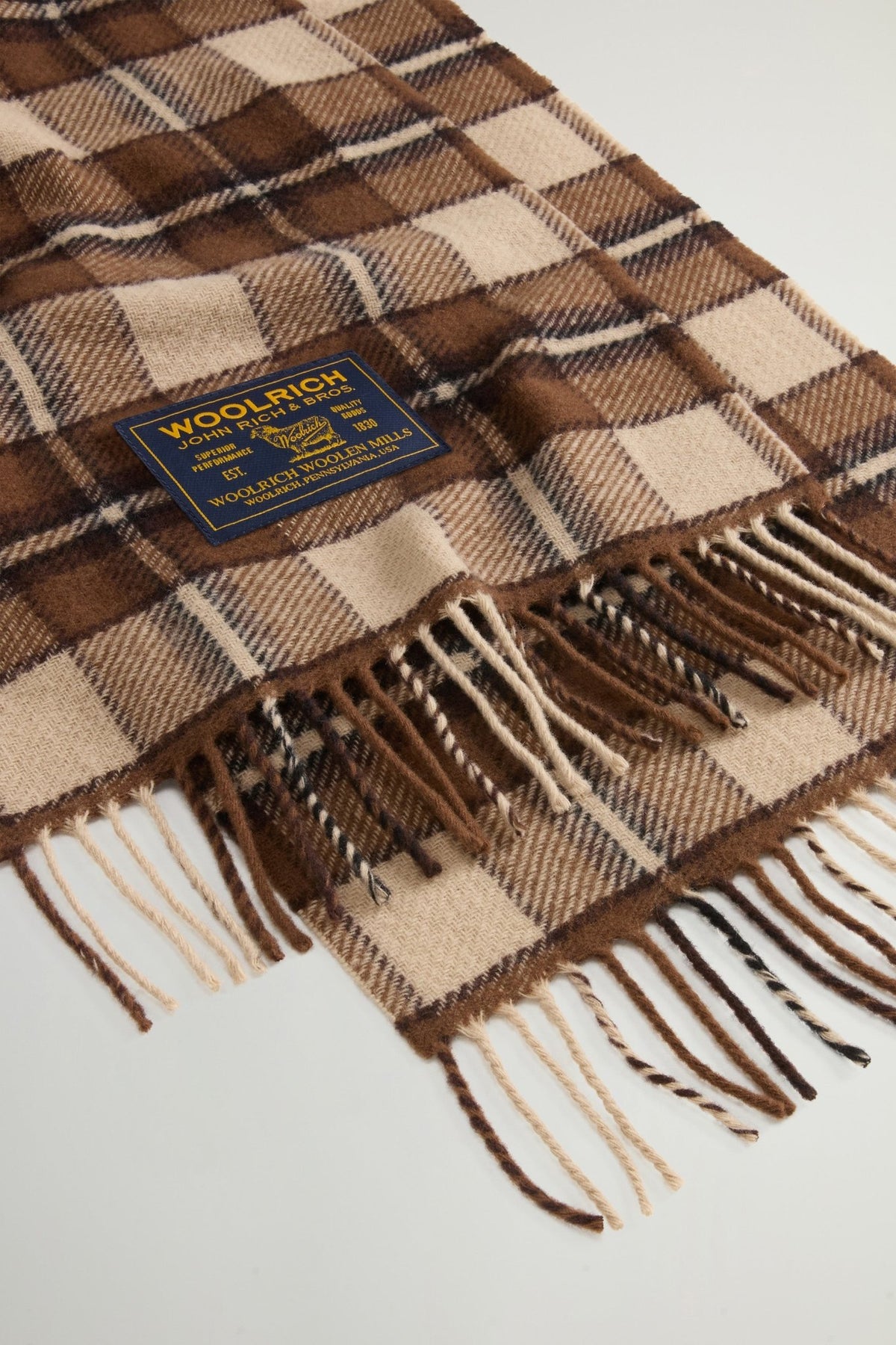 Checked Scarf in Pure Wool - woolrich-us - Accessories