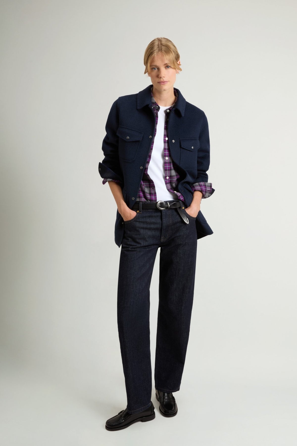 Coat in Double-Face Wool Blend - woolrich-usClothing