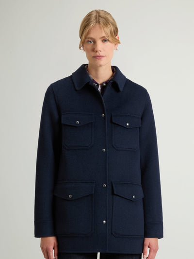 Coat in Double-Face Wool Blend - woolrich-usClothing