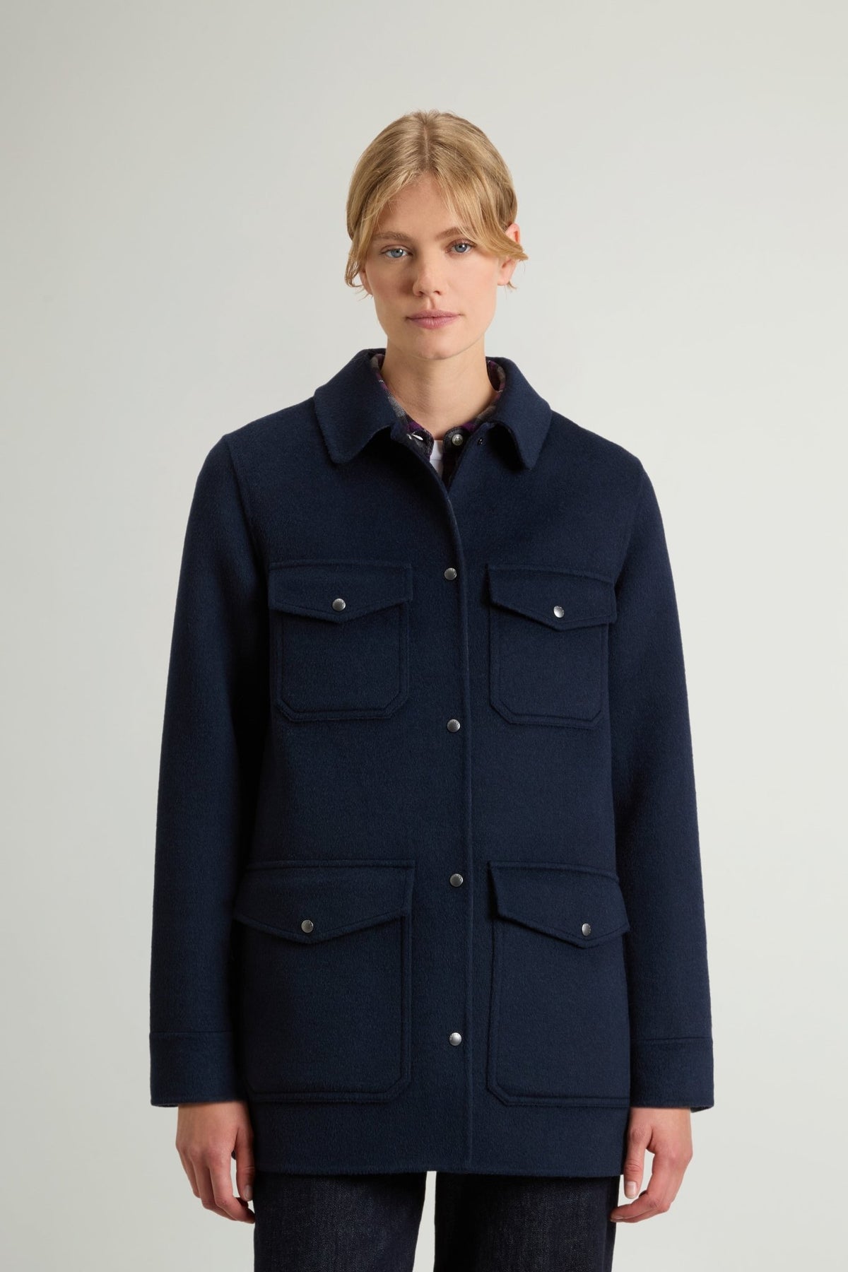 Coat in Double-Face Wool Blend - woolrich-usClothing