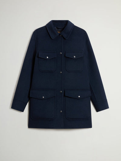 Coat in Double-Face Wool Blend - woolrich-usClothing