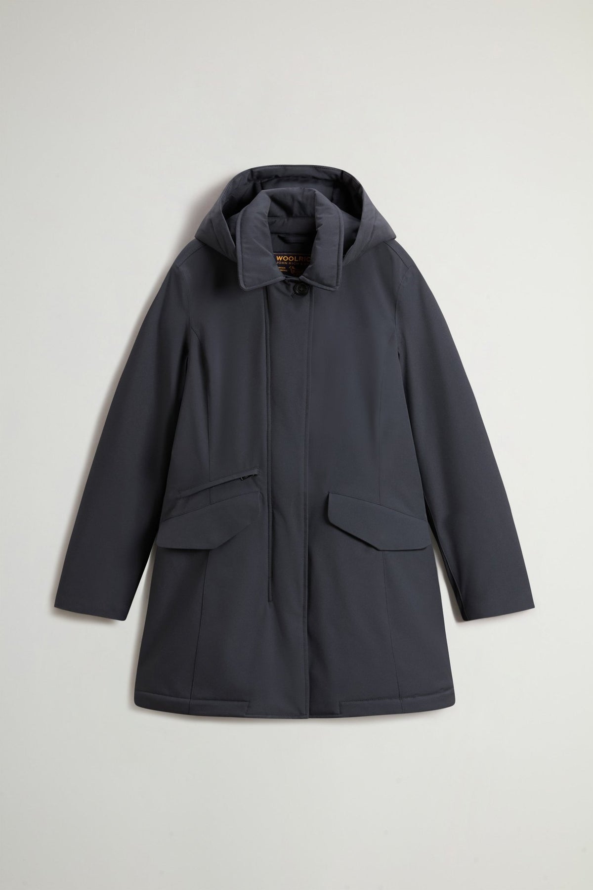 Coat in Light Stretch with Removable Hood - woolrich-us - Outerwear
