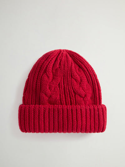 Cotton Wool Cable Beanie - woolrich-usAccessories