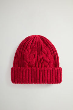 Cotton Wool Cable Beanie - woolrich-usAccessories