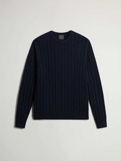 Cotton Wool Cable Crewneck GG7 - woolrich-usClothing