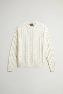 Cotton Wool Cable Crewneck GG7 - woolrich-usClothing
