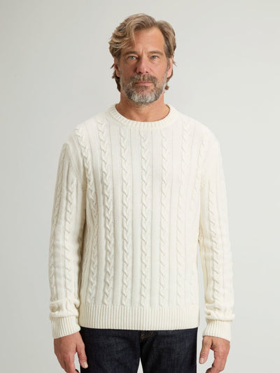 Cotton Wool Cable Crewneck GG7 - woolrich-usClothing