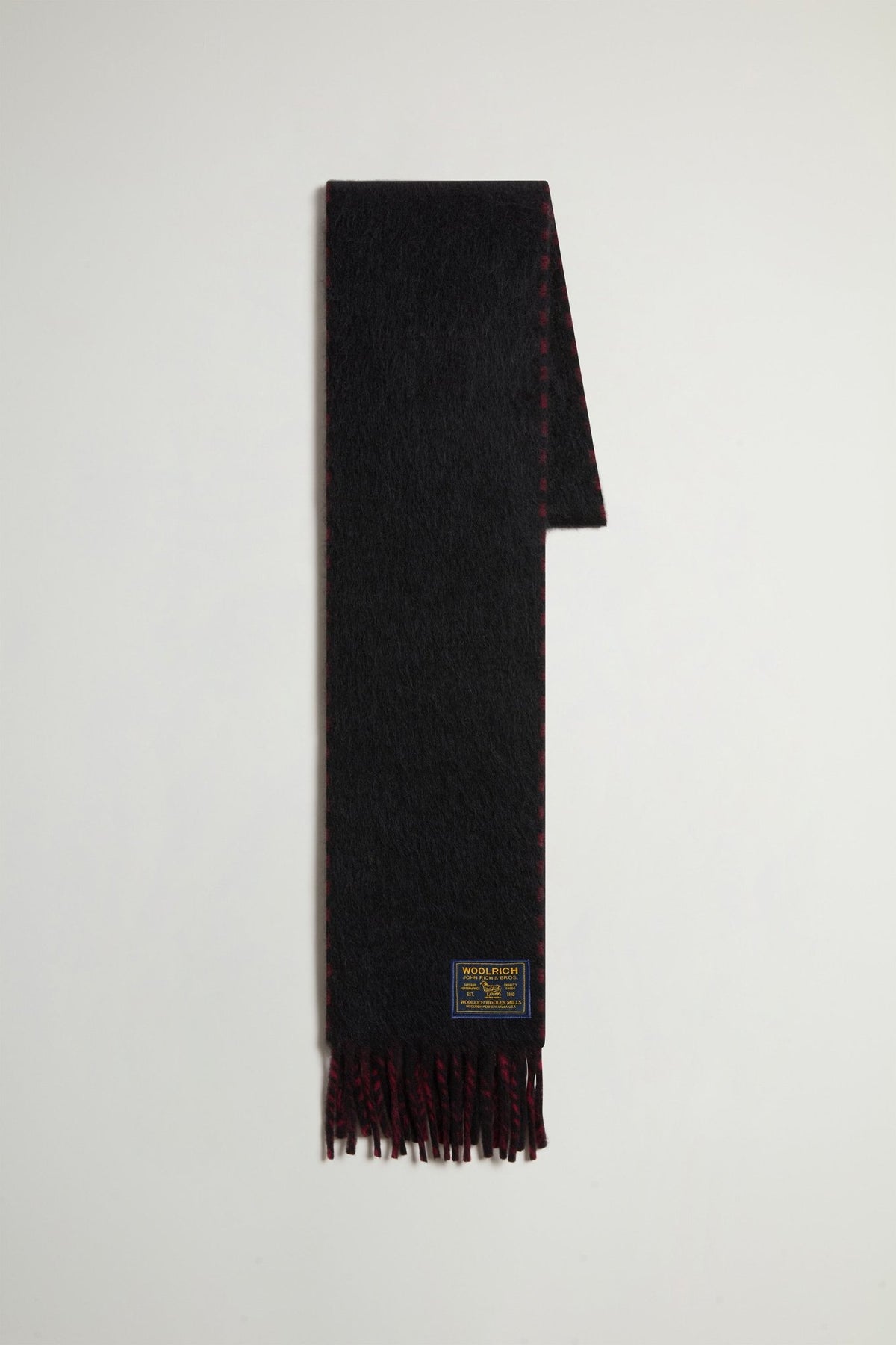 Double-Faced Scarf in Virgin Wool, Alpaca and Mohair Blend - woolrich-us - Accessories