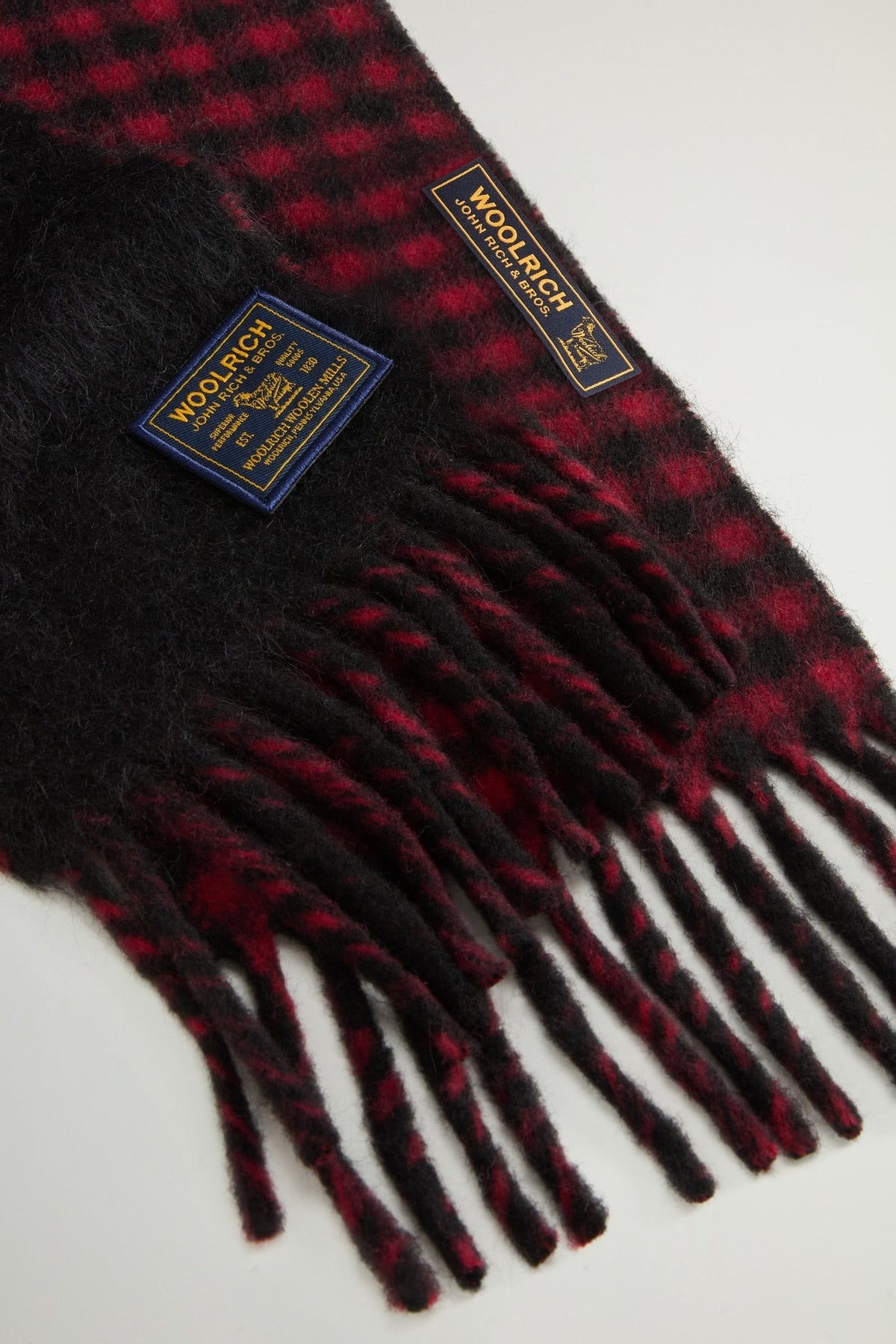 Double-Faced Scarf in Virgin Wool, Alpaca and Mohair Blend - woolrich-us - Accessories
