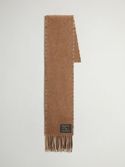 Double-Faced Scarf in Virgin Wool, Alpaca and Mohair Blend - woolrich-us - Accessories
