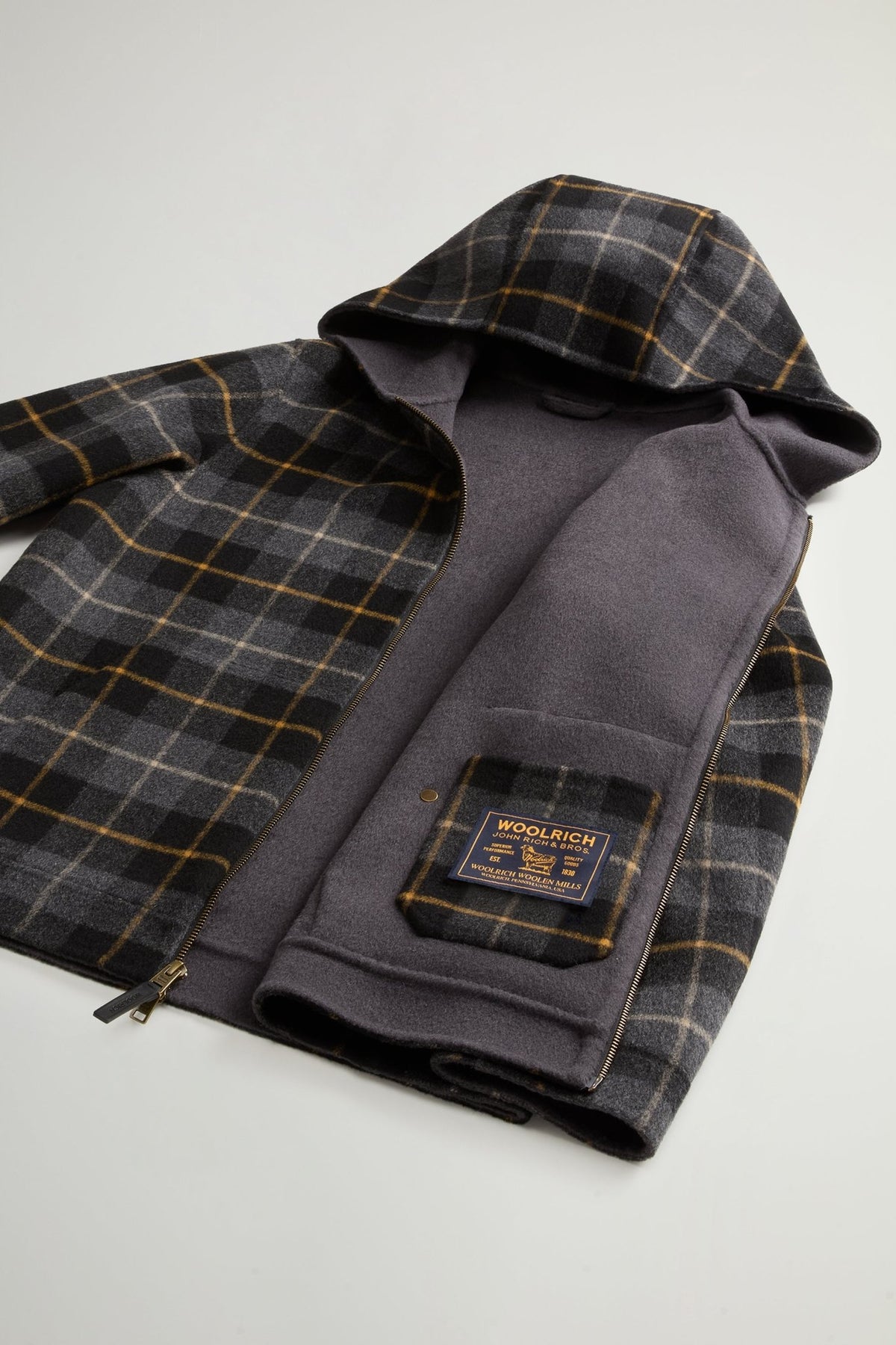 Double Wool Hooded Jacket - woolrich-usOuterwear