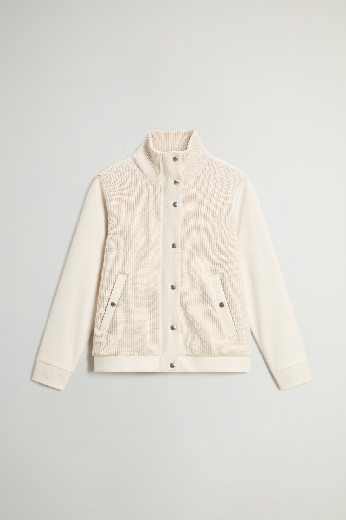 Firth Hybrid Bomber Jacket in Tech Softshell and Pure Wool - woolrich-usOuterwear