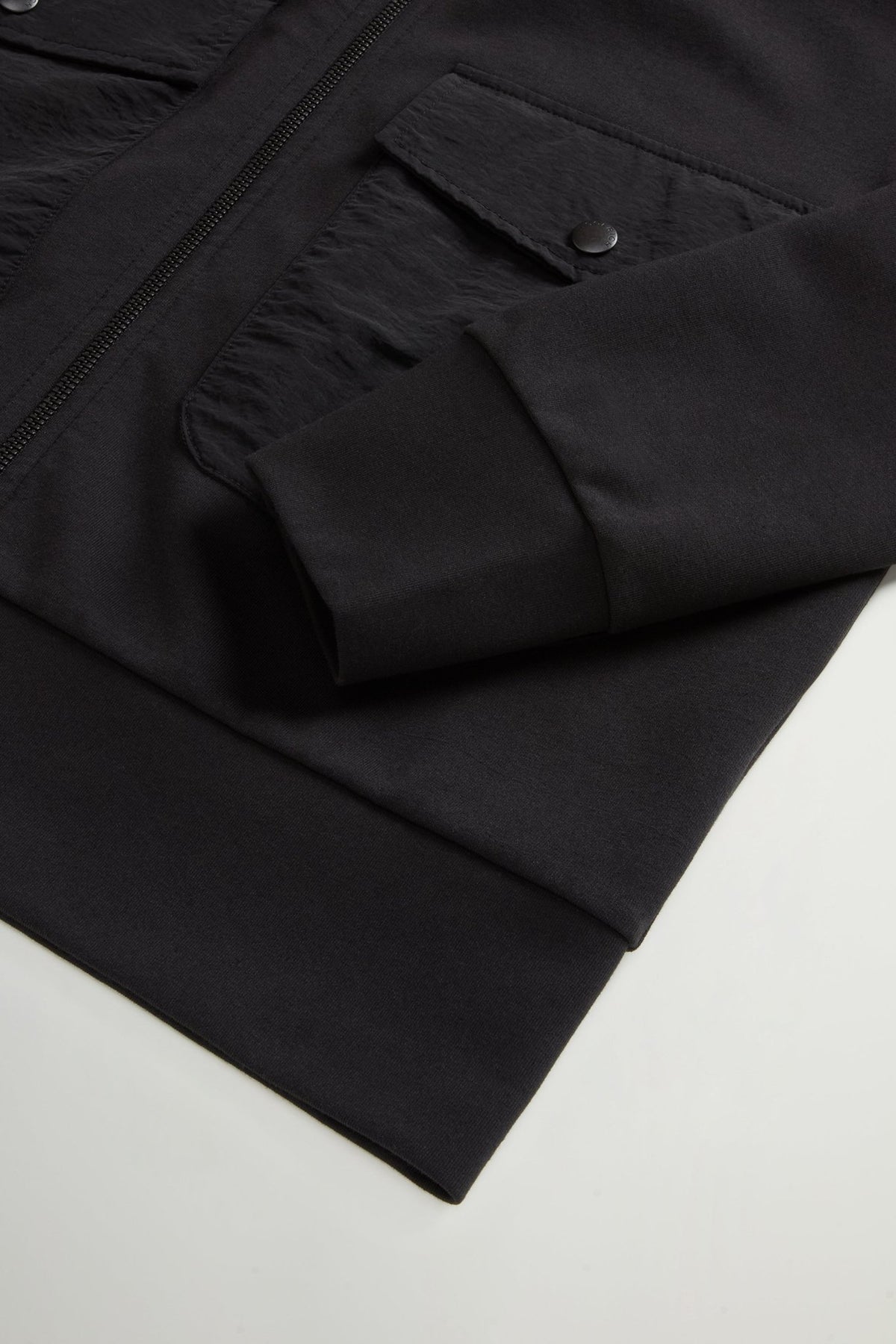 Full-Zipper Sweatshirt in Stretch Cotton-Blend Interlock - woolrich-us - Clothing
