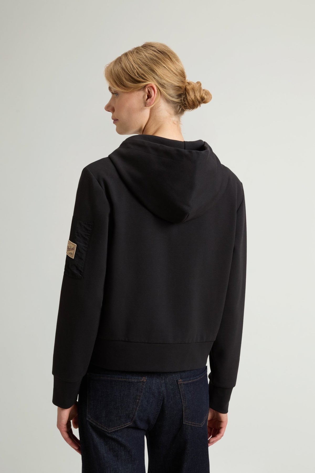 Full-Zipper Sweatshirt in Stretch Cotton-Blend Interlock - woolrich-us - Clothing