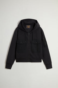 Full-Zipper Sweatshirt in Stretch Cotton-Blend Interlock - woolrich-us - Clothing
