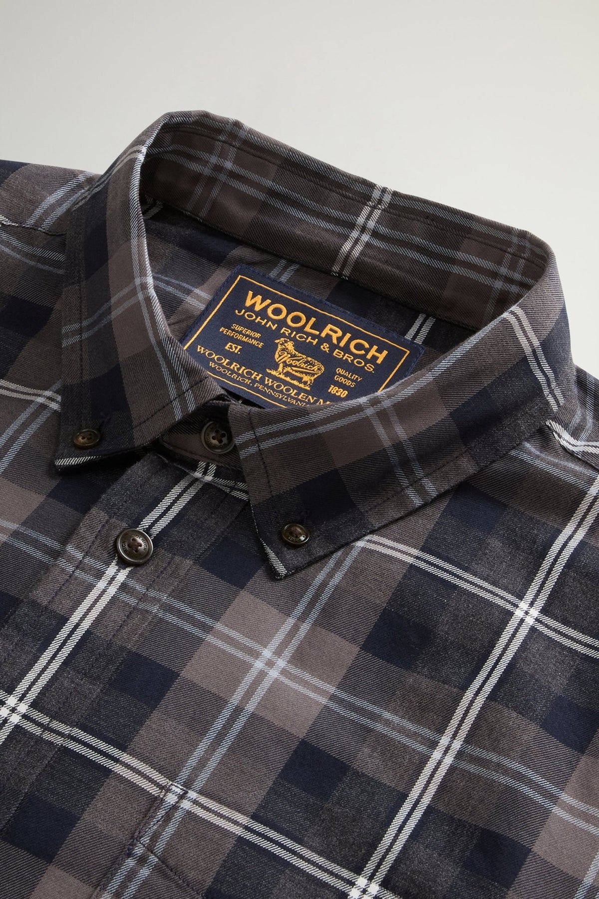 Light Cotton Flannel Shirt - woolrich-usClothing